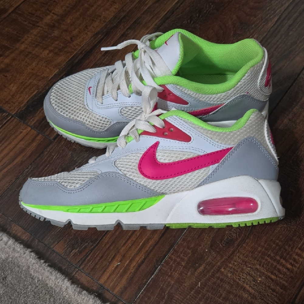 Nike Kids Sneakers - Gray, Pink, and Green